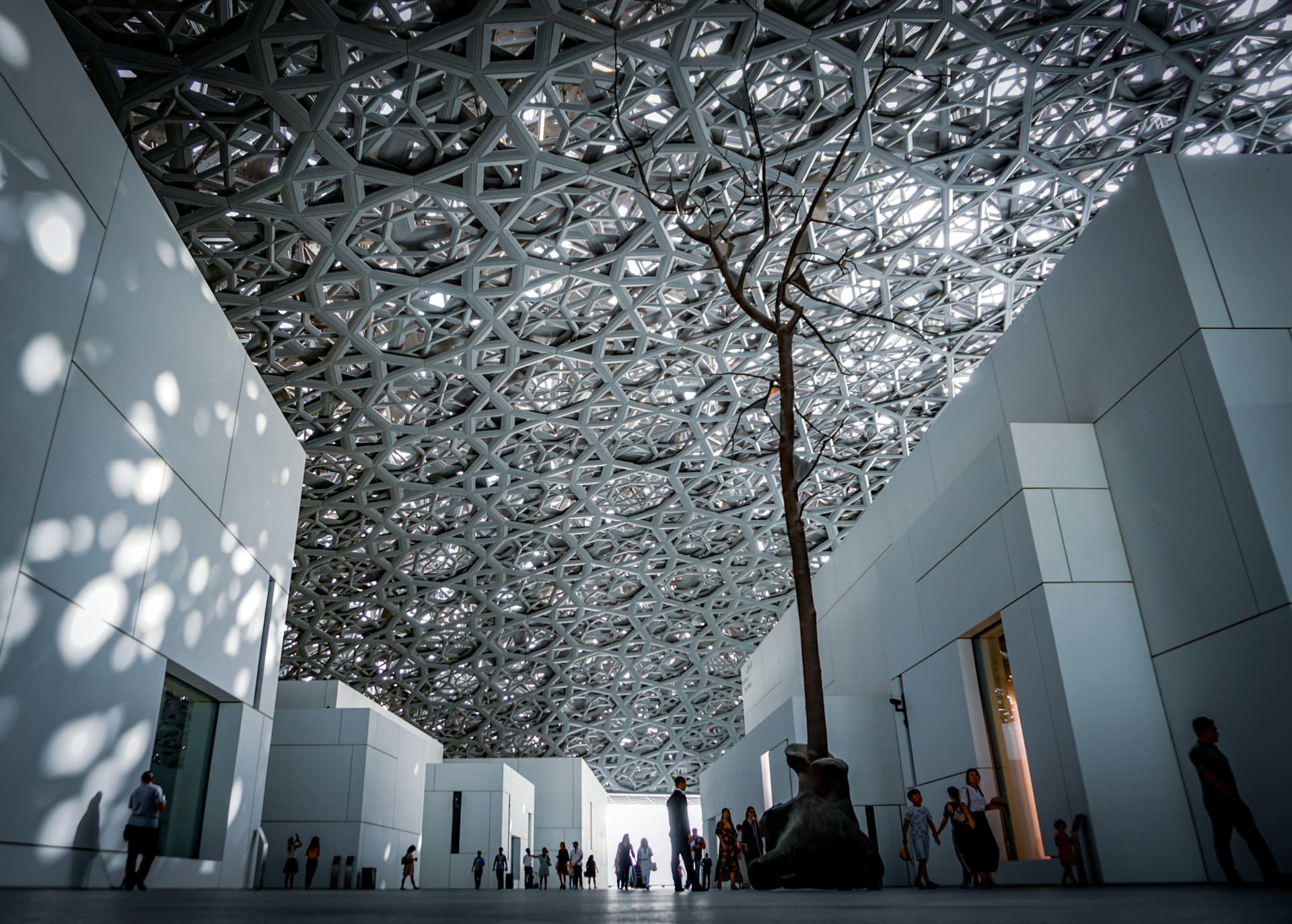 Louvre Abu Dhabi interior dome and gallery spaces